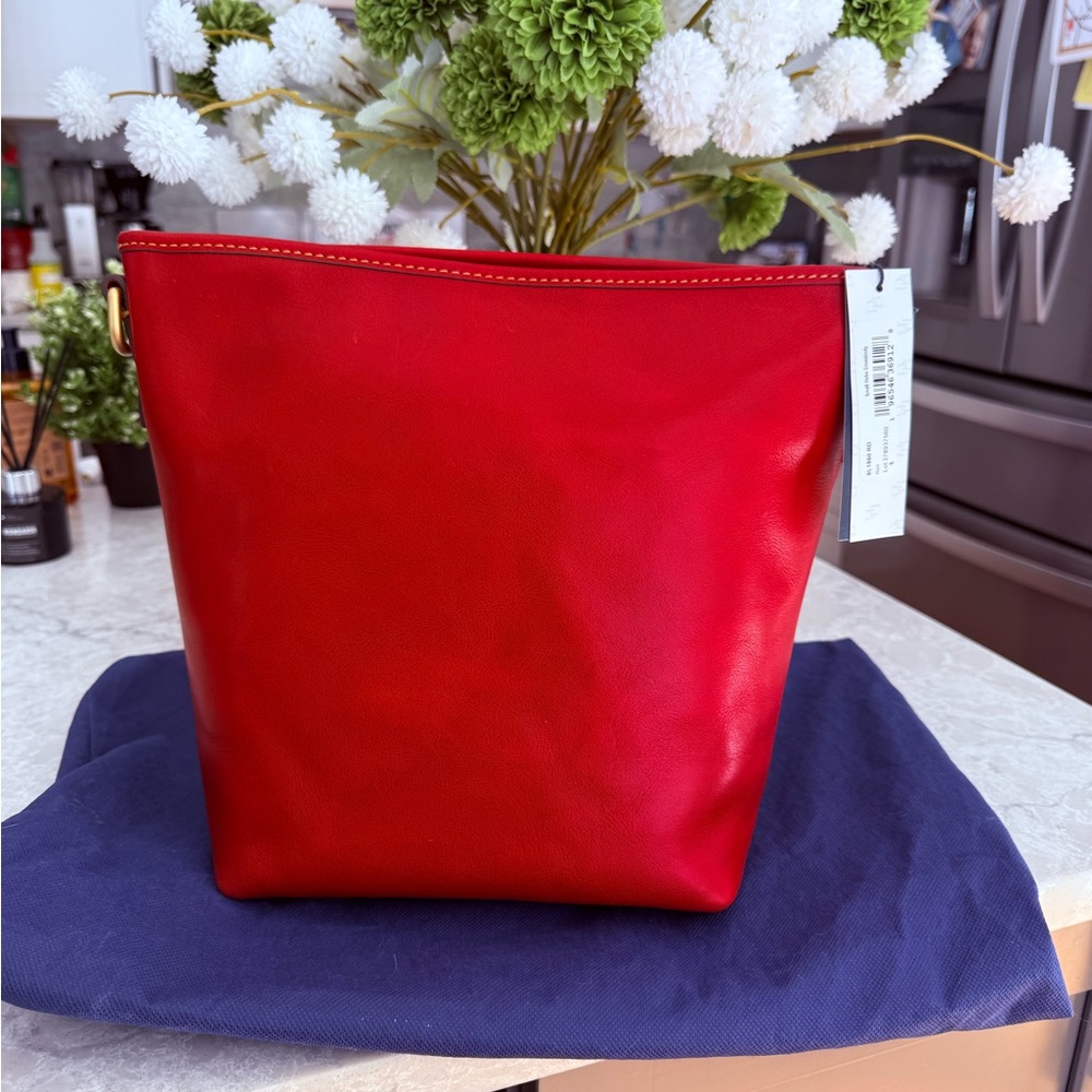 Dooney & Bourke Red Florentine Small Hobo Crossbody - Picture 8 of 10
